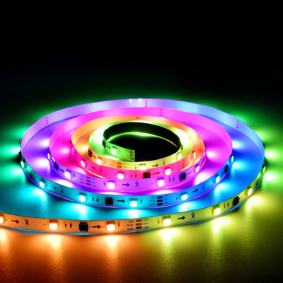 交響曲SMD 5050 RGB LEDのストリップ12V 5mは適用範囲が広い二重味方されたフィルムのパネルを厚くした
