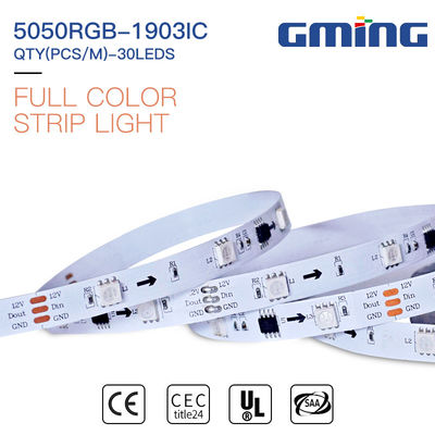 12V/24V 30les/M 6W 5050RGB SMD LEDの滑走路端燈UCS1903-8