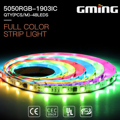 UCS1903-8 48leds/m 530nm 9.6W RGB SMD5050 LEDの滑走路端燈